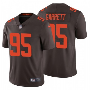 Men's Cleveland Browns #95 Myles Garrett New Brown Vapor Untouchable Limited Stitched Jersey Men's Cleveland Browns #95 Myles Garrett New Brown Vapor Untouchable Limited Stitched Jersey