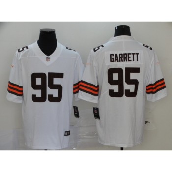 Men's Cleveland Browns #95 Myles Garrett New White Vapor Untouchable Limited Stitched Jersey Men's Cleveland Browns #95 Myles Garrett New White Vapor Untouchable Limited Stitched Jersey