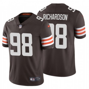 Men's Cleveland Browns #98 Sheldon Richardson 2020 New Brown Vapor Untouchable Limited Stitched Jersey Men's Cleveland Browns #98 Sheldon Richardson 2020 New Brown Vapor Untouchable Limited Stitched Jersey