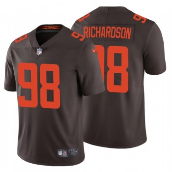 Men's Cleveland Browns #98 Sheldon Richardson New Brown Vapor Untouchable Limited Stitched Jersey Men's Cleveland Browns #98 Sheldon Richardson New Brown Vapor Untouchable Limited Stitched Jersey