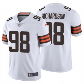 Men's Cleveland Browns #98 Sheldon Richardson New White Vapor Untouchable Limited Stitched Jersey Men's Cleveland Browns #98 Sheldon Richardson New White Vapor Untouchable Limited Stitched Jersey