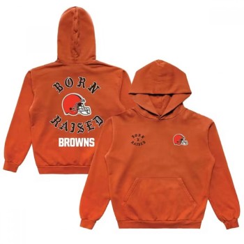 Men's Cleveland Browns Born x Raised Orange Pullover Hoodie Men's Cleveland Browns Born x Raised Orange Pullover Hoodie