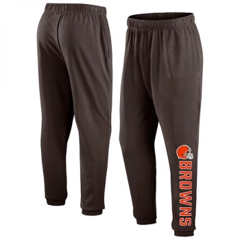 Men's Cleveland Browns Brown Chop Block Fleece Sweatpants Men's Cleveland Browns Brown Chop Block Fleece Sweatpants