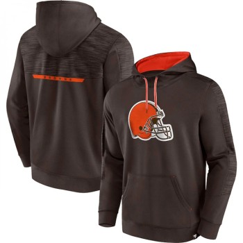Men's Cleveland Browns Brown Defender Evo Pullover Hoodie Men's Cleveland Browns Brown Defender Evo Pullover Hoodie