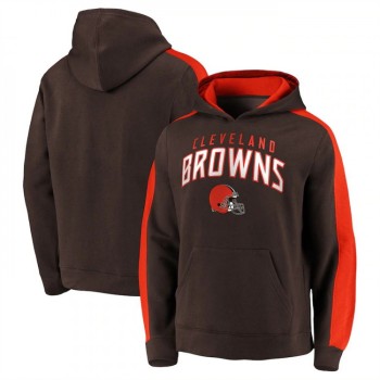 Men's Cleveland Browns Brown Game Time Arch Pullover Hoodie Men's Cleveland Browns Brown Game Time Arch Pullover Hoodie