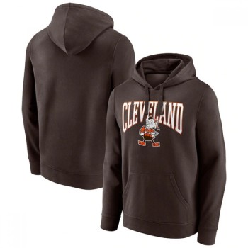 Men's Cleveland Browns Brown Gridiron Classics Campus Standard Pullover Hoodie Men's Cleveland Browns Brown Gridiron Classics Campus Standard Pullover Hoodie
