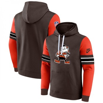 Men's Cleveland Browns Brown/Orange Pullover Hoodie Men's Cleveland Browns Brown/Orange Pullover Hoodie