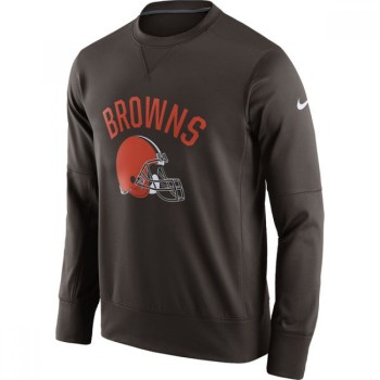 Men's Cleveland Browns Brown Sideline Circuit Performance Sweatshirt Men's Cleveland Browns Brown Sideline Circuit Performance Sweatshirt