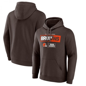 Men's Cleveland Browns Brown x Bud Light Pullover Hoodie Men's Cleveland Browns Brown x Bud Light Pullover Hoodie