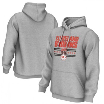 Men's Cleveland Browns Grey 75th Anniversary Pullover Hoodie Men's Cleveland Browns Grey 75th Anniversary Pullover Hoodie