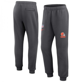 Men's Cleveland Browns Grey Chop Block Fleece Sweatpants Men's Cleveland Browns Grey Chop Block Fleece Sweatpants