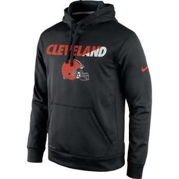 Men's Cleveland Browns Black Kick Off Staff Performance Pullover Hoodie Men's Cleveland Browns Black Kick Off Staff Performance Pullover Hoodie