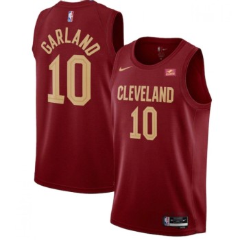 Men's Cleveland Cavaliers #10 Darius Garland Red Stitched Basketball Jersey Men's Cleveland Cavaliers #10 Darius Garland Red Stitched Basketball Jersey