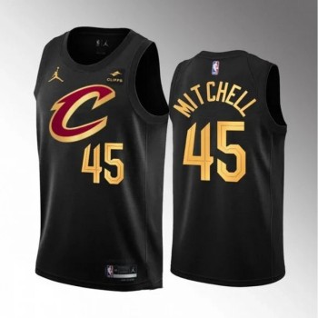 Men's Cleveland Cavaliers #45 Donovan Mitchell Black Stitched Jersey Men's Cleveland Cavaliers #45 Donovan Mitchell Black Stitched Jersey