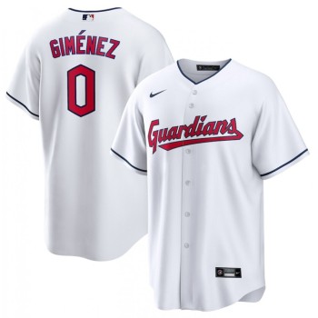 Men's Cleveland Guardians #0 Andres Gimenez White Cool Base Stitched Jersey Men's Cleveland Guardians #0 Andres Gimenez White Cool Base Stitched Jersey
