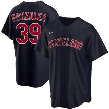 Men's Cleveland Guardians #39 Oscar Gonzalez Navy Cool Base Stitched Jersey Men's Cleveland Guardians #39 Oscar Gonzalez Navy Cool Base Stitched Jersey