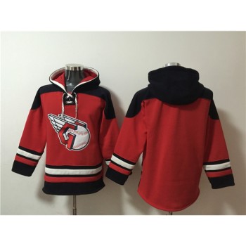 Men's Cleveland Guardians Blank Black/Red Ageless Must-Have Lace-Up Pullover Hoodie Men's Cleveland Guardians Blank Black/Red Ageless Must-Have Lace-Up Pullover Hoodie