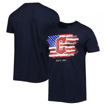 Men's Cleveland Guardians Navy Era 4th of July T-Shirt Men's Cleveland Guardians Navy Era 4th of July T-Shirt