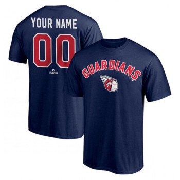 Men's Cleveland Guardians Navy Name & Number T-Shirt Men's Cleveland Guardians Navy Name & Number T-Shirt