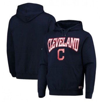 Men's Cleveland Guardians Navy Pullover Hoodie Men's Cleveland Guardians Navy Pullover Hoodie