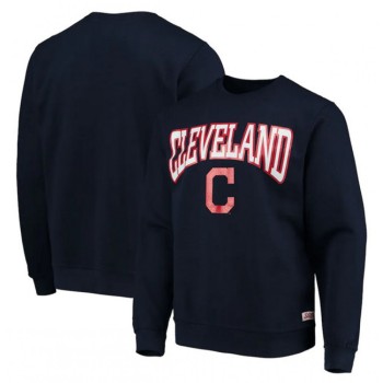 Men's Cleveland Guardians Navy Pullover Sweatshirt Men's Cleveland Guardians Navy Pullover Sweatshirt