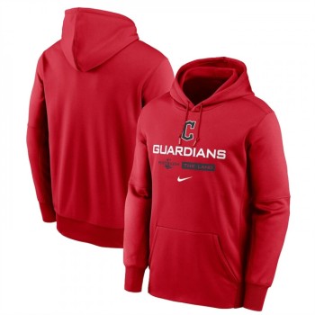 Men's Cleveland Guardians Red 2022 Performance Pullover Hoodie Men's Cleveland Guardians Red 2022 Performance Pullover Hoodie