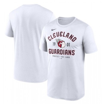Men's Cleveland Guardians White T-Shirt Men's Cleveland Guardians White T-Shirt