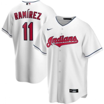 Men's Cleveland indians #11 Jose Ramirez White Cool Base Stitched Jersey Men's Cleveland indians #11 Jose Ramirez White Cool Base Stitched Jersey