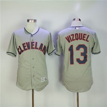Men's Cleveland indians #13 Omar Vizquel Gray Flexbase Stitched MLB Jersey Men's Cleveland indians #13 Omar Vizquel Gray Flexbase Stitched MLB Jersey