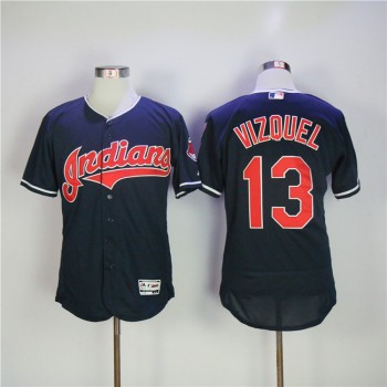Men's Cleveland indians #13 Omar Vizquel Navy Flexbase Stitched MLB Jersey Men's Cleveland indians #13 Omar Vizquel Navy Flexbase Stitched MLB Jersey