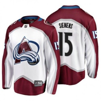 Men's Colorado Avalanche #15 Duncan Siemens White Stitched Jersey Men's Colorado Avalanche #15 Duncan Siemens White Stitched Jersey