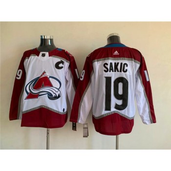 Men's Colorado Avalanche #19 Joe Sakic White Stitched Jersey Men's Colorado Avalanche #19 Joe Sakic White Stitched Jersey
