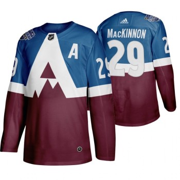 Men's Colorado Avalanche #29 Nathan MacKinnon 2020 Stadium Series Blue Stitched NHL Jersey Men's Colorado Avalanche #29 Nathan MacKinnon 2020 Stadium Series Blue Stitched NHL Jersey