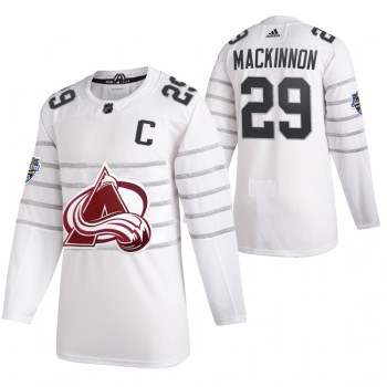 Men's Colorado Avalanche #29 Nathan MacKinnon 2020 White All Star Stitched NHL Jersey Men's Colorado Avalanche #29 Nathan MacKinnon 2020 White All Star Stitched NHL Jersey