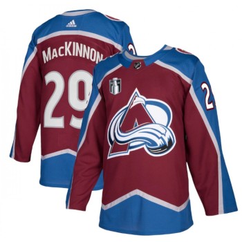 Men's Colorado Avalanche #29 Nathan MacKinnon 2022 Burgundy Stanley Cup Final Patch Stitched Jersey Men's Colorado Avalanche #29 Nathan MacKinnon 2022 Burgundy Stanley Cup Final Patch Stitched Jersey