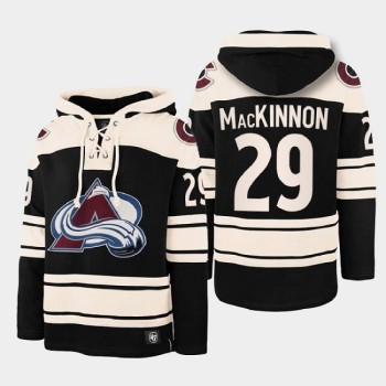 Men's Colorado Avalanche #29 Nathan MacKinnon Black All Stitched Sweatshirt Hoodie Men's Colorado Avalanche #29 Nathan MacKinnon Black All Stitched Sweatshirt Hoodie