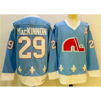 Men's Colorado Avalanche #29 Nathan MacKinnon Blue Stitched Jersey Men's Colorado Avalanche #29 Nathan MacKinnon Blue Stitched Jersey