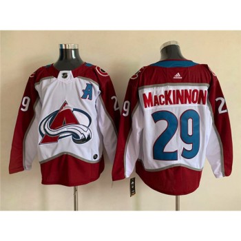 Men's Colorado Avalanche #29 Nathan MacKinnon White Stitched Jersey Men's Colorado Avalanche #29 Nathan MacKinnon White Stitched Jersey
