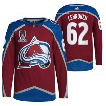 Men's Colorado Avalanche #62 Artturi Lehkonen 2022 Burgundy Stanley Cup Champions Patch Stitched Jersey Men's Colorado Avalanche #62 Artturi Lehkonen 2022 Burgundy Stanley Cup Champions Patch Stitched Jersey