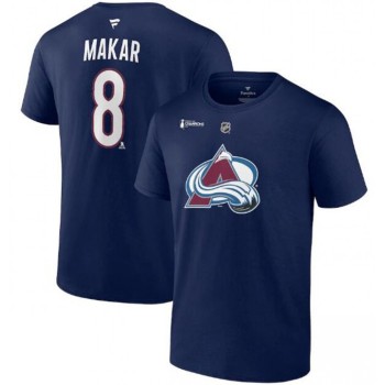Men's Colorado Avalanche #8 Cale Makar Navy 2022 Stanley Cup Champions Authentic Stack Name & Number T-Shirt Men's Colorado Avalanche #8 Cale Makar Navy 2022 Stanley Cup Champions Authentic Stack Name & Number T-Shirt