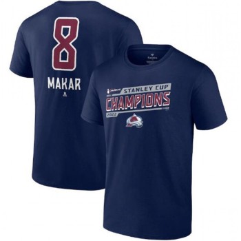 Men's Colorado Avalanche #8 Cale Makar Navy 2022 Stanley Cup Champions Banner Name & Number T-Shirt Men's Colorado Avalanche #8 Cale Makar Navy 2022 Stanley Cup Champions Banner Name & Number T-Shirt