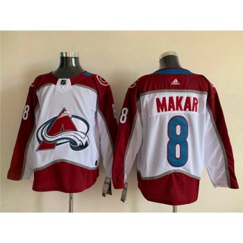 Men's Colorado Avalanche #8 Cale Makar White Stitched NHL Jersey Men's Colorado Avalanche #8 Cale Makar White Stitched NHL Jersey