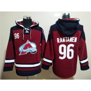 Men's Colorado Avalanche #96 Mikko Rantanen Burgundy All Stitched Sweatshirt Hoodie Men's Colorado Avalanche #96 Mikko Rantanen Burgundy All Stitched Sweatshirt Hoodie
