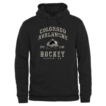 Men's Colorado Avalanche Black Camo Stack Pullover Hoodie Men's Colorado Avalanche Black Camo Stack Pullover Hoodie