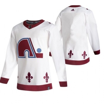 Men's Colorado Avalanche Blank 2020-21 White Reverse Retro Stitched Jersey Men's Colorado Avalanche Blank 2020-21 White Reverse Retro Stitched Jersey