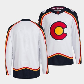 Men's Colorado Avalanche Blank White 2022-23 Reverse Retro Stitched Jersey Men's Colorado Avalanche Blank White 2022-23 Reverse Retro Stitched Jersey