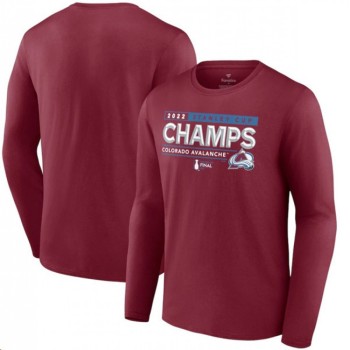 Men's Colorado Avalanche Burgundy 2022 Stanley Cup Champions Long Sleeve T-Shirt Men's Colorado Avalanche Burgundy 2022 Stanley Cup Champions Long Sleeve T-Shirt