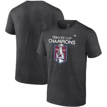Men's Colorado Avalanche Charcoal 2022 Stanley Cup Champions Locker Room T-Shirt Men's Colorado Avalanche Charcoal 2022 Stanley Cup Champions Locker Room T-Shirt
