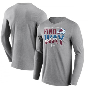 Men's Colorado Avalanche Grey 2022 Stanley Cup Champions Back Check Multi-Hit Long Sleeve T-Shirt Men's Colorado Avalanche Grey 2022 Stanley Cup Champions Back Check Multi-Hit Long Sleeve T-Shirt