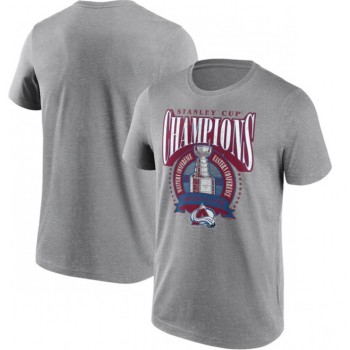 Men's Colorado Avalanche Grey 2022 Stanley Cup Champions Jersey Roster T-Shirt Men's Colorado Avalanche Grey 2022 Stanley Cup Champions Jersey Roster T-Shirt